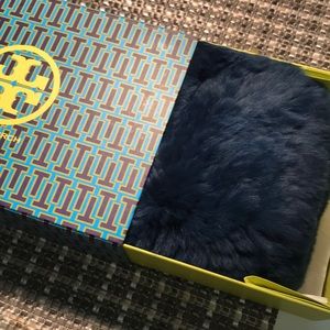 Tory Burch rabbit fur funnel (infinity scarf)